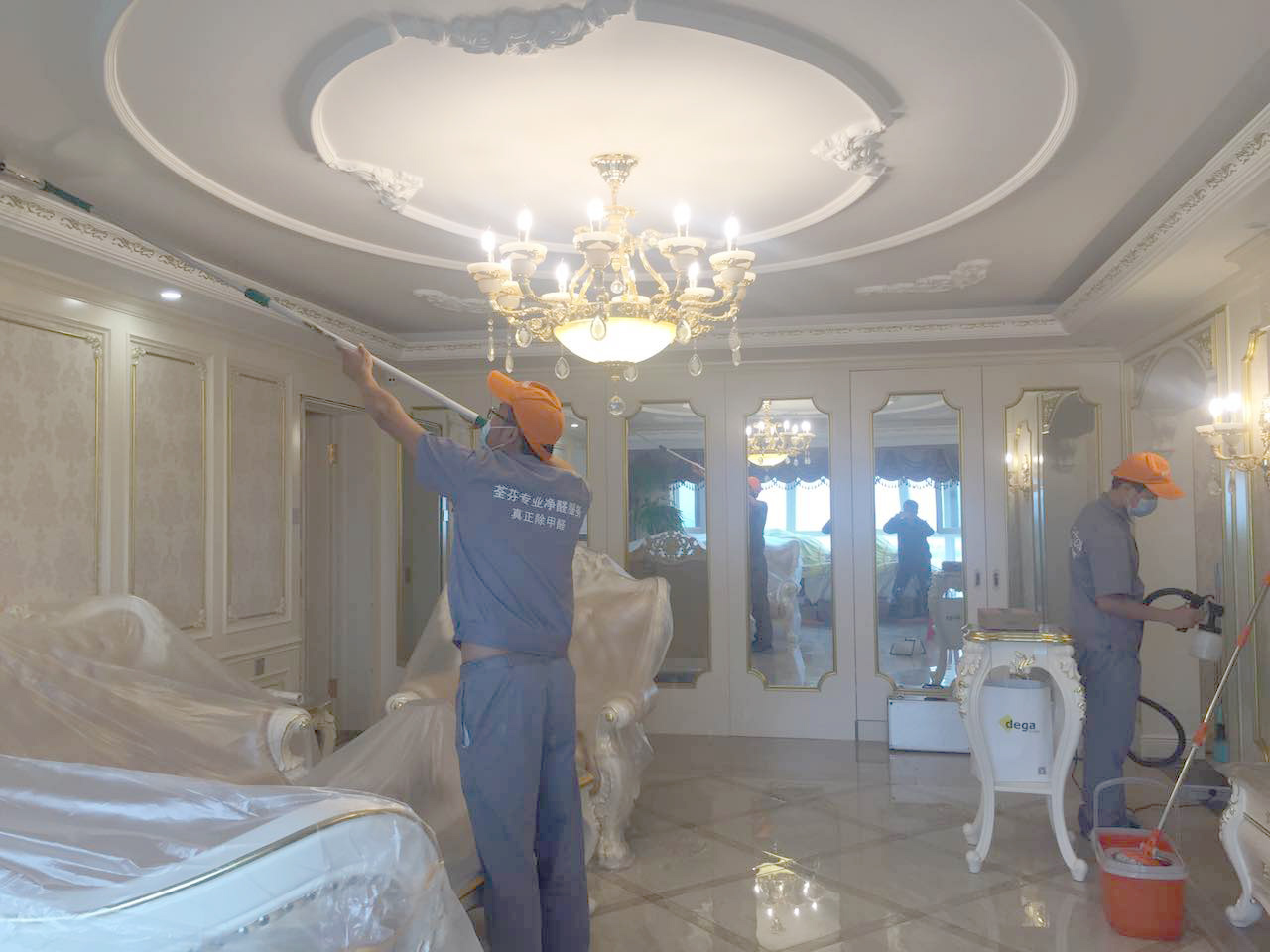 客餐廳家具成品保護 頂面全方位施工 客餐廳家具成品保護 頂面全方位施工