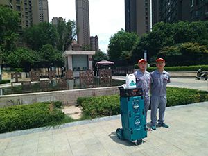 中鐵建國際城曦園小區荃芬除甲醛施工案例