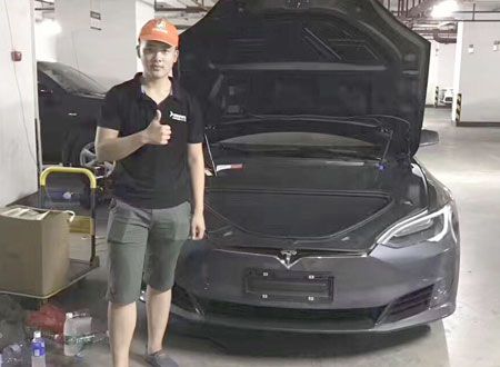 特斯拉車內空氣治理施工案例